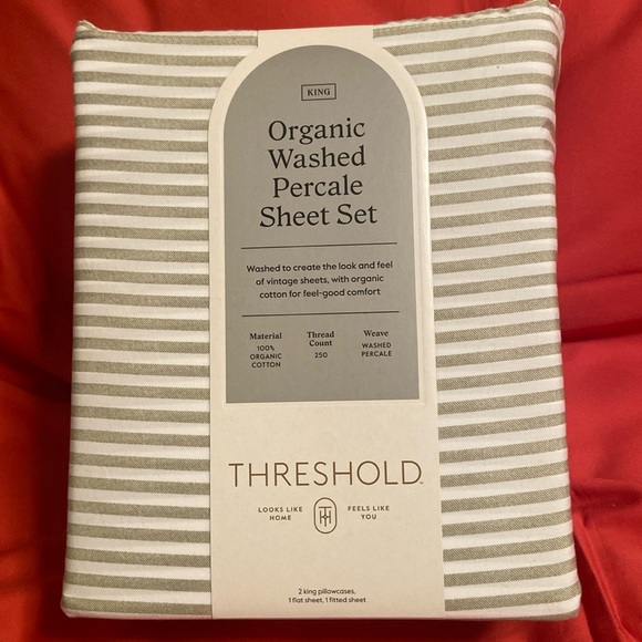 Threshold Bedding Threshold Organic Washed Percale Sheet Set Poshmark